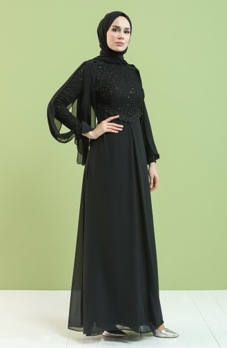 Black İslamitische Avondjurk 4856-04