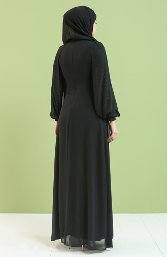 Black İslamitische Avondjurk 4856-04