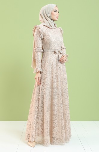 Habillé Hijab Beige 5475-01