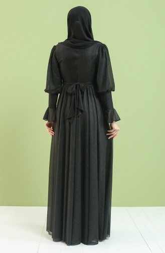 Schwarz Hijab-Abendkleider 5367-05