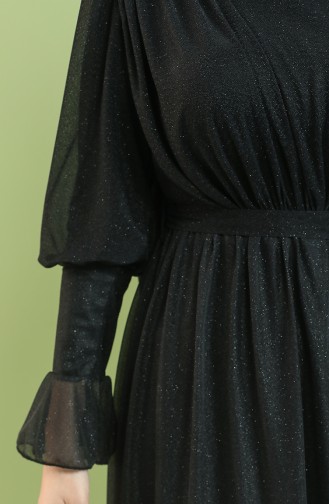 Schwarz Hijab-Abendkleider 5367-05