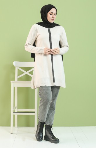 Triko Tunik 55325J-01 Krem