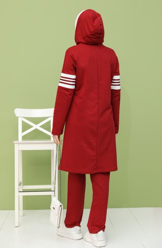 Kapüşonlu Eşofman Takım 1040S-04 Bordo
