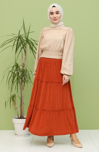 Brick Red Skirt 8225-05