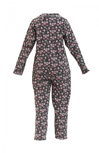 Büyük Beden Uzun Kollu Pijama Takımı 202054-01 Kahverengi