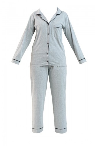 Grau Pyjama 2735-01