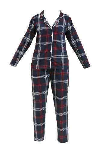 Dunkelblau Pyjama 2719