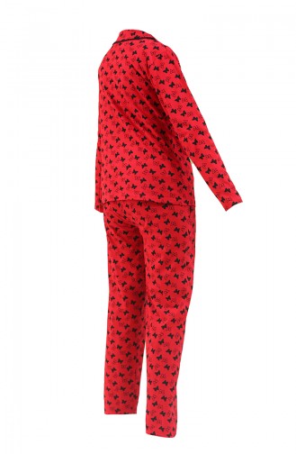 Bayan Pijama Takımı 2721 Kırmızı