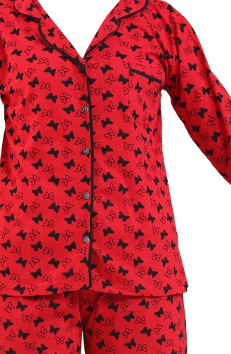 Bayan Pijama Takımı 2721 Kırmızı
