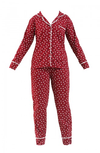 Bayan Pijama Takımı 2729 Bordo