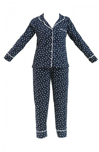 Dunkelblau Pyjama 2730