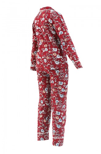 Claret red Pyjama 1832.Bordo