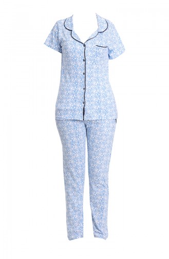 Blau Pyjama 2801