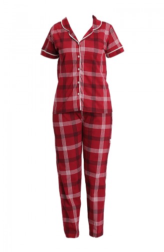 Bayan Pijama Takımı 2806 Bordo