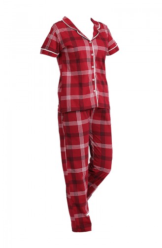 Bayan Pijama Takımı 2806 Bordo