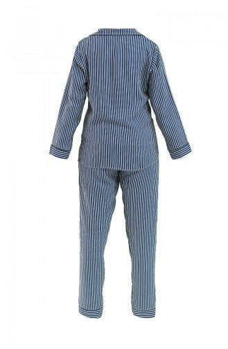 Dunkelblau Pyjama 1357-01