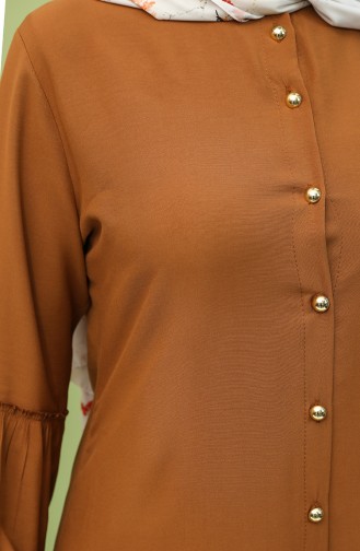 Kolyeli Tunik Pantolon İkili Takım 12010-03 Taba