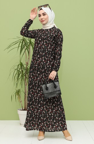 Black Hijab Dress 1111-01