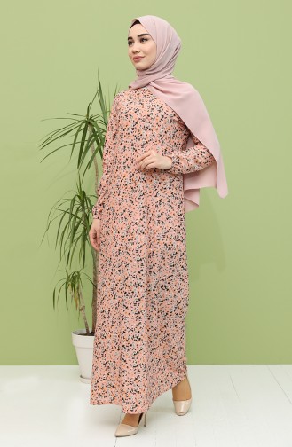 Powder Hijab Dress 1111-02