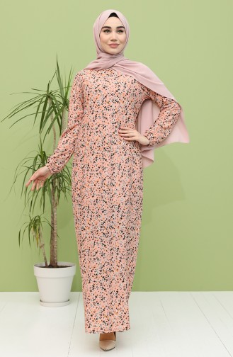 Powder Hijab Dress 1111-02