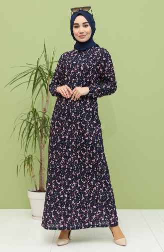 Robe Hijab Bleu Marine 1111-04