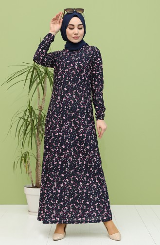 Robe Hijab Bleu Marine 1111-04