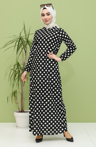 Black İslamitische Jurk 3333-01