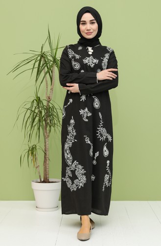 Black İslamitische Jurk 5004-01