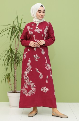 Plum Hijab Dress 5004-03
