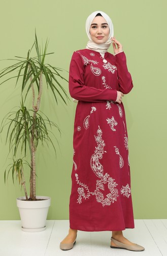 Plum Hijab Dress 5004-03