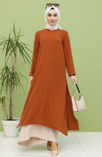 Tan Hijab Dress 6550-01