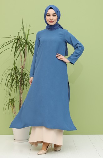 Indigo Hijab Dress 6550-04