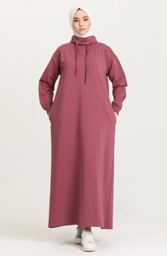 Robe Hijab Rose Pâle 211572-01
