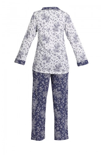 Dunkelblau Pyjama 1349-01