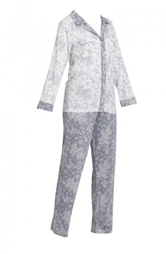 Grau Pyjama 1349-04