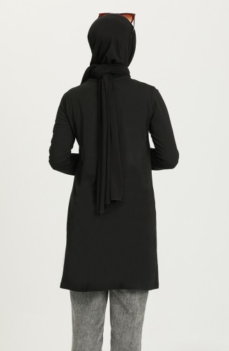 Bedruckte Tunika 6011-01 Schwarz 6011-01