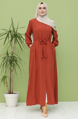 Brick Red Abaya 5084-02