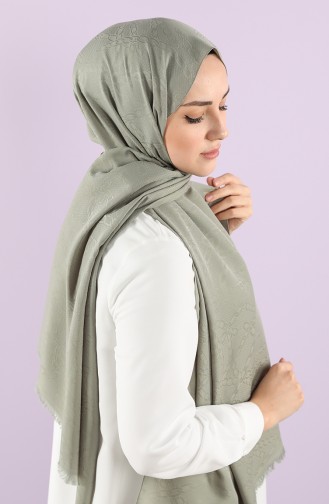 Soft Jakarlı Şal 15250-09 Çağla Yeşili