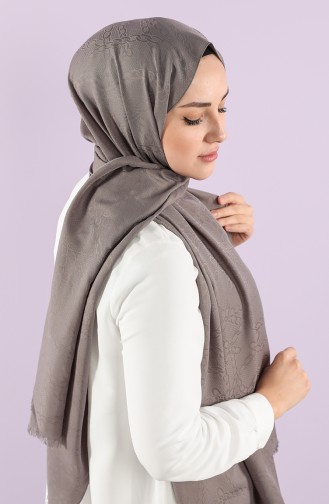 Soft Jakarlı Şal 15250-10 Füme