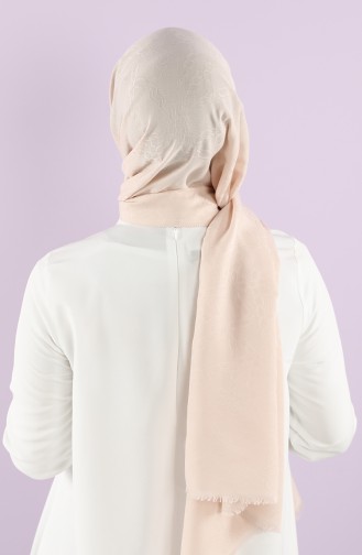 Soft Jakarlı Şal 15250-13 Açık Pudra