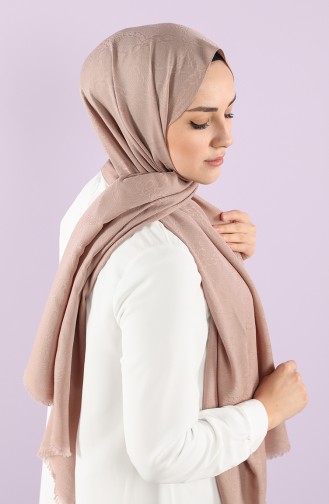 Soft Jakarlı Şal 15250-15 Koyu Pudra