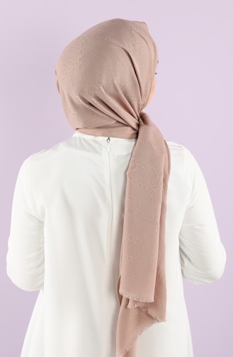 Soft Jakarlı Şal 15250-15 Koyu Pudra