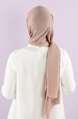 Soft Jakarlı Şal 15250-15 Koyu Pudra