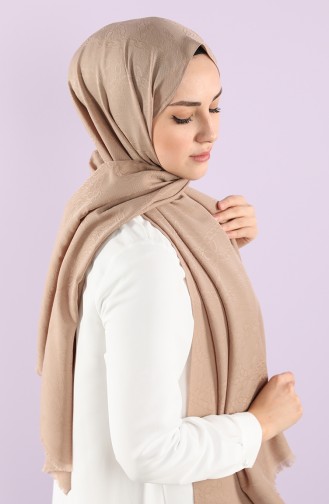 Soft Jakarlı Şal 15250-18 Vizon