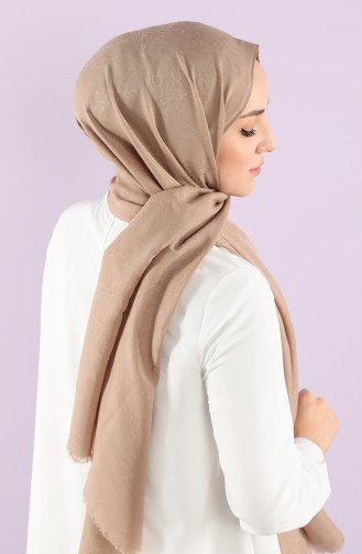 Soft Jakarlı Şal 15250-18 Vizon