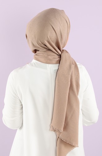 Soft Jakarlı Şal 15250-18 Vizon