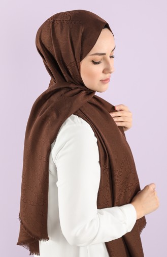 Soft Jakarlı Şal 15250-21 Acı Kahve