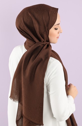 Soft Jakarlı Şal 15250-21 Acı Kahve