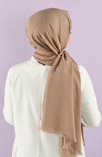 Soft Jakarlı Şal 15251-18 Vizon