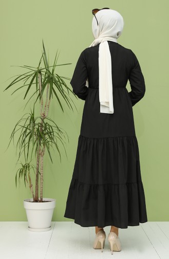 Black Hijab Dress 4352-01
